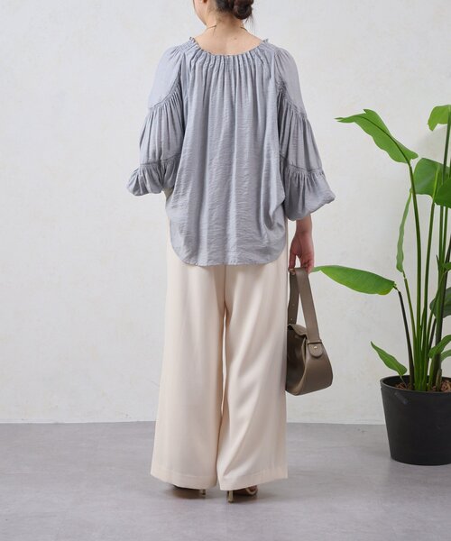 Jena espace merveilleux（ジェナ　エスパスメルヴェイユ）の「ジョーゼットキャタピラーパンツ（その他パンツ・レディース・ブラック/アイボリー/ベージュ・FREE）」の9枚目の写真