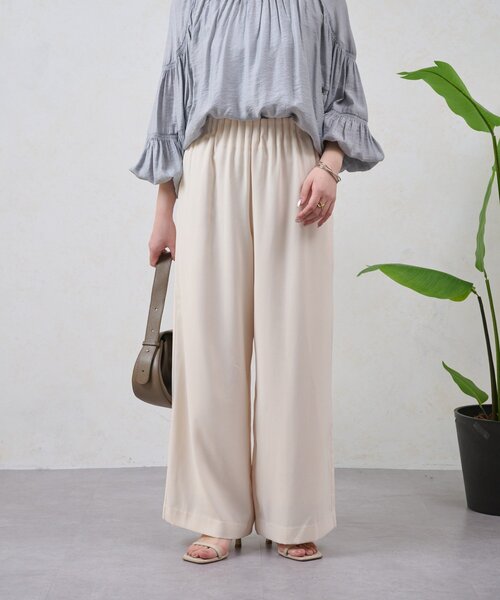 Jena espace merveilleux（ジェナ　エスパスメルヴェイユ）の「ジョーゼットキャタピラーパンツ（その他パンツ・レディース・ブラック/アイボリー/ベージュ・FREE）」の11枚目の写真