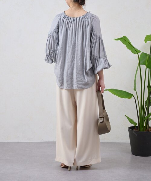 Jena espace merveilleux（ジェナ　エスパスメルヴェイユ）の「ジョーゼットキャタピラーパンツ（その他パンツ・レディース・ブラック/アイボリー/ベージュ・FREE）」の12枚目の写真