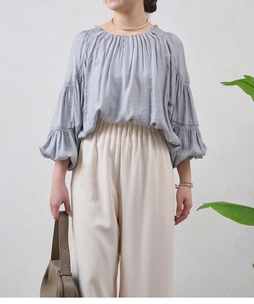 Jena espace merveilleux（ジェナ　エスパスメルヴェイユ）の「ジョーゼットキャタピラーパンツ（その他パンツ・レディース・ブラック/アイボリー/ベージュ・FREE）」の13枚目の写真