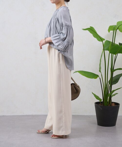 Jena espace merveilleux（ジェナ　エスパスメルヴェイユ）の「ジョーゼットキャタピラーパンツ（その他パンツ・レディース・ブラック/アイボリー/ベージュ・FREE）」の14枚目の写真