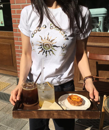 CCカラーアートワーククロップTシャツ（ライトグレー）