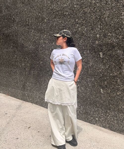 COSO(コソ)の「CCカラーアートワーククロップTシャツ(ライトグレー)(Tシャツ/カットソー・レディース・ライトグレー・SMALL/MEDIUM)」の8枚目の写真