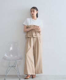 &. NOSTALGIA（アンドドットノスタルジア）の「ビスチェ風デザインTシャツ×パンツセット（セットアップ）」