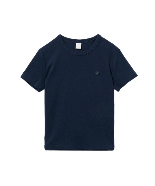 APEE BY A BATHING APE(エイピーバイアベイシングエイプ)の「HEART BADGE CROP TEE #4(Tシャツ/カットソー・レディース・グレー/アイボリー/ネイビー・SMALL/X-SMALL)」の3枚目の写真