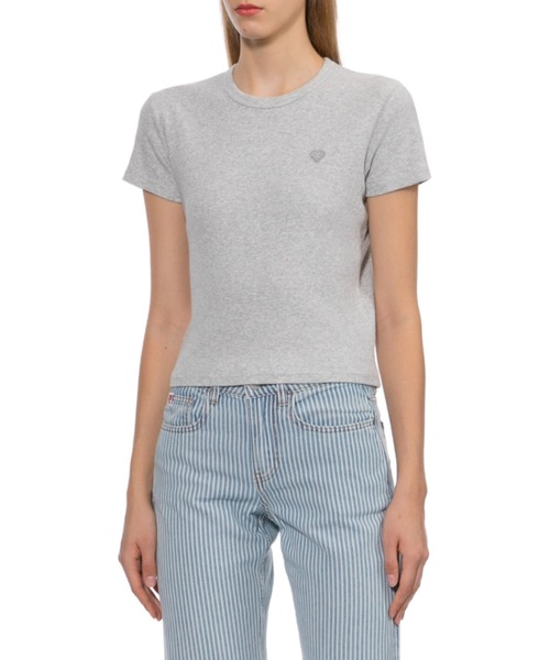 APEE BY A BATHING APE(エイピーバイアベイシングエイプ)の「HEART BADGE CROP TEE #4(Tシャツ/カットソー・レディース・グレー/アイボリー/ネイビー・SMALL/X-SMALL)」の8枚目の写真