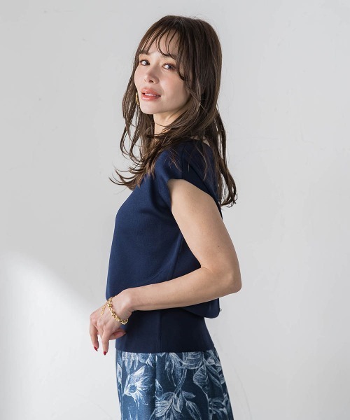 Viaggio Blu(ビアッジョブルー)の「LUCINDA前後2wayパールニット(ニット/セーター・レディース・ホワイト・M)」の22枚目の写真
