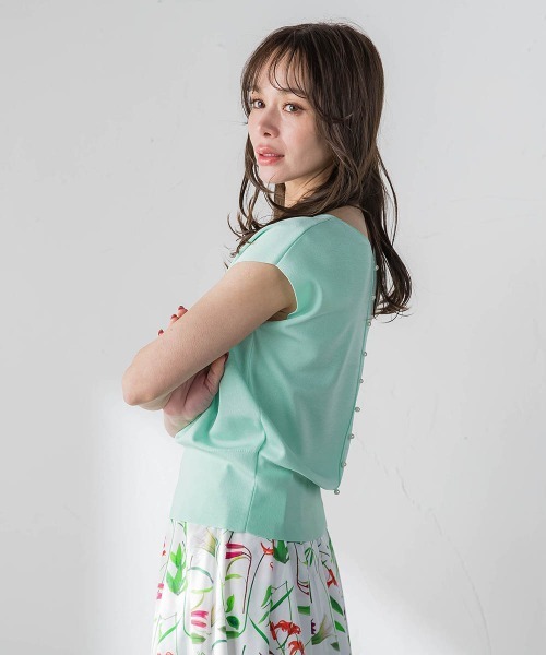 Viaggio Blu(ビアッジョブルー)の「LUCINDA前後2wayパールニット(ニット/セーター・レディース・ホワイト・M)」の15枚目の写真