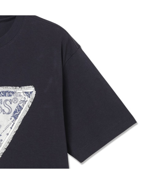 Guess(ゲス)の「MENS Tee 半袖Tシャツ ロゴTシャツ(Tシャツ/カットソー・メンズ・ホワイト/ダークネイビー・MEDIUM/X-LARGE/LARGE)」の6枚目の写真