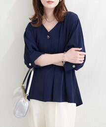 natural couture | 〈osono〉タックデザインぺプラム５分袖ブラウス(シャツ/ブラウス)