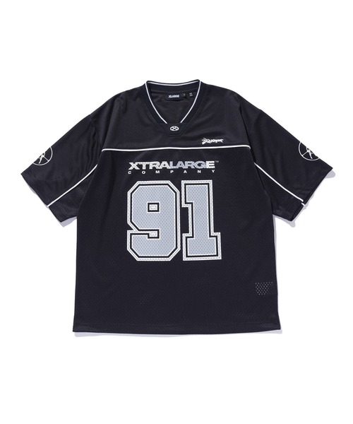 XLARGE（エクストララージ）の「XTRA FOOTBALL JERSEY（Tシャツ/カットソー・メンズ・ブラック/ネイビー/ホワイト・XL/L/M/S）」の3枚目の写真
