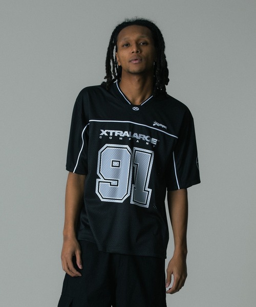 XLARGE（エクストララージ）の「XTRA FOOTBALL JERSEY（Tシャツ/カットソー・メンズ・ブラック/ネイビー/ホワイト・XL/L/M/S）」の11枚目の写真