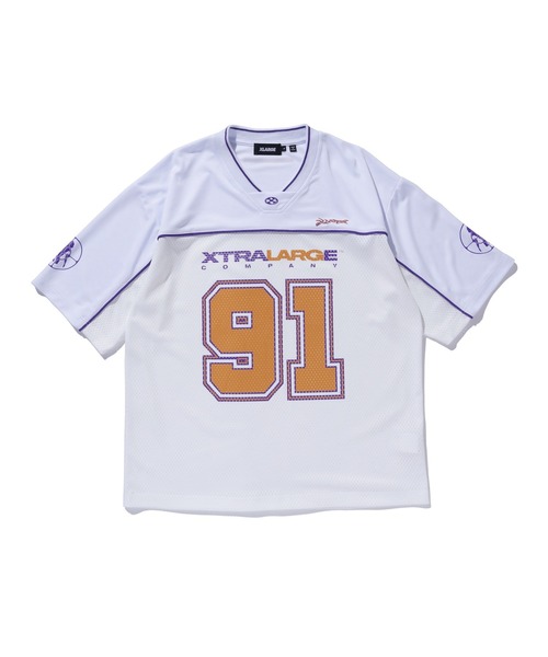 XLARGE（エクストララージ）の「XTRA FOOTBALL JERSEY（Tシャツ/カットソー・メンズ・ブラック/ネイビー/ホワイト・XL/L/M/S）」の6枚目の写真
