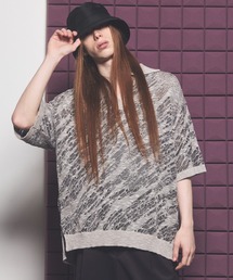 MAISON SPECIAL | 《UNISEX》Random Bias Mesh Jacquard Prime-Over Knit T-shirt/ランダムバイアスメッシュジャガードプライムオーバーニットTシャツ【MAISON SPECIAL/メゾンスペシャル】(ポロシャツ)