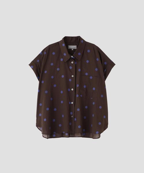 MARGARET HOWELL(マーガレットハウエル)の「POLKA DOT COTTON POPLIN(シャツ/ブラウス・レディース・ブラウン/オリーブ・2/1)」の4枚目の写真