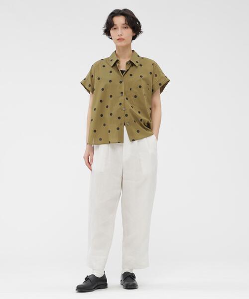 MARGARET HOWELL(マーガレットハウエル)の「POLKA DOT COTTON POPLIN(シャツ/ブラウス・レディース・ブラウン/オリーブ・2/1)」の6枚目の写真