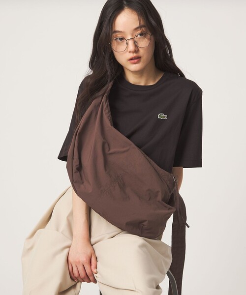 green label relaxing(グリーンレーベルリラクシング)の「【WEB限定】2WAY ラウンドショルダーバッグ / ユニセックス はっ水(ショルダーバッグ・レディース・ブラック/オフホワイト/ブラウン/オリーブ/ライトグレー・FREE)」の1枚目の写真