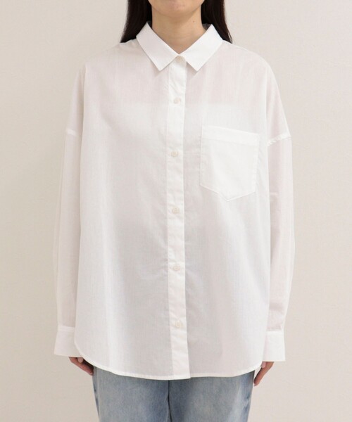 fredy emue(フレディエミュ)の「汗染み軽減加工COTTONオーバーシャツ(シャツ/ブラウス・レディース・ブルー系その他/サックスブルー/ブラウン系その他/オフホワイト・38)」の13枚目の写真