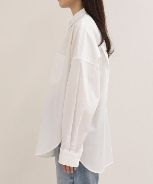 fredy emue(フレディエミュ)の「汗染み軽減加工COTTONオーバーシャツ(シャツ/ブラウス・レディース・ブルー系その他/サックスブルー/ブラウン系その他/オフホワイト・38)」の14枚目の写真