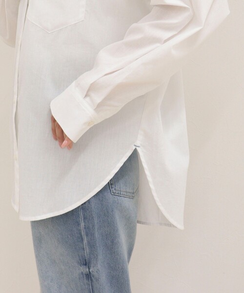fredy emue(フレディエミュ)の「汗染み軽減加工COTTONオーバーシャツ(シャツ/ブラウス・レディース・ブルー系その他/サックスブルー/ブラウン系その他/オフホワイト・38)」の21枚目の写真