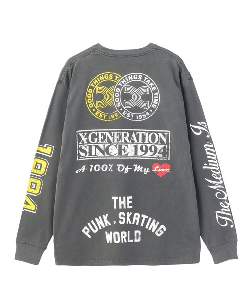 X-girl(エックスガール)の「FADED MIX LOGO L/S TEE(Tシャツ/カットソー・レディース・オリーブ/バーガンディー/ブラック・XL/L/M/S)」の14枚目の写真