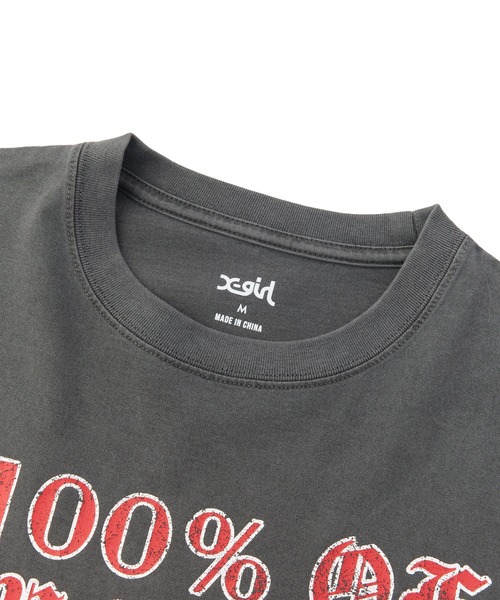 X-girl(エックスガール)の「FADED MIX LOGO L/S TEE(Tシャツ/カットソー・レディース・オリーブ/バーガンディー/ブラック・XL/L/M/S)」の16枚目の写真