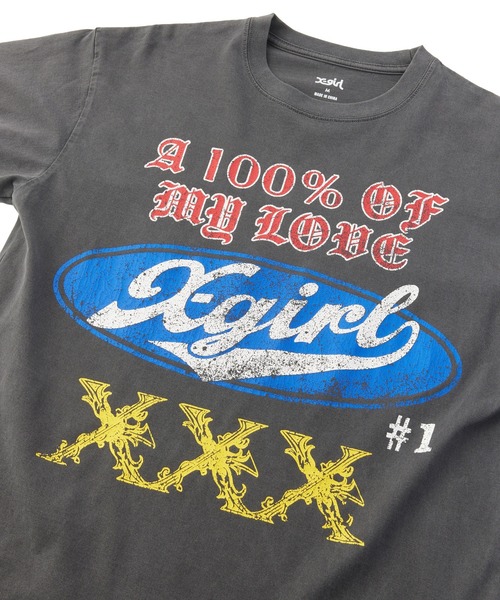 X-girl(エックスガール)の「FADED MIX LOGO L/S TEE(Tシャツ/カットソー・レディース・オリーブ/バーガンディー/ブラック・XL/L/M/S)」の17枚目の写真