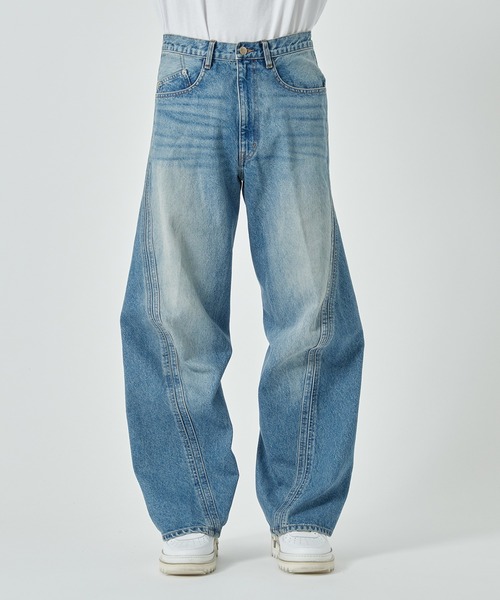 NVRFRGT(ネヴァーフォーゲット)の「【NVRFRGT】3D TWISTED WIDE LEG JEANS(デニムパンツ・メンズ・インディゴブルー・3/2/1)」の3枚目の写真