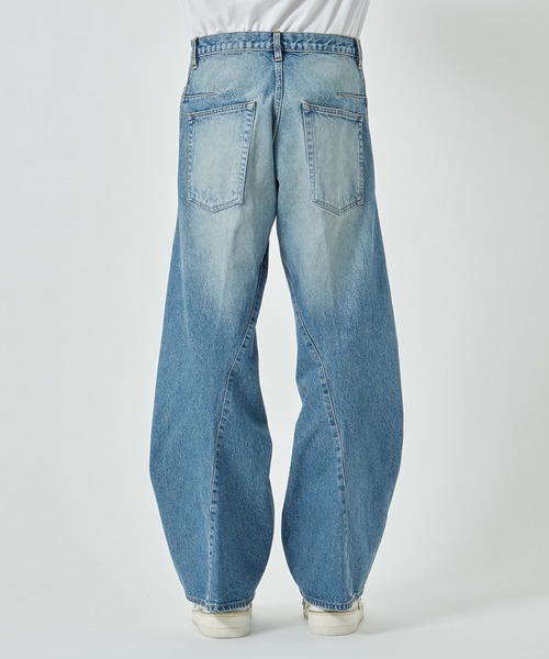 NVRFRGT(ネヴァーフォーゲット)の「【NVRFRGT】3D TWISTED WIDE LEG JEANS(デニムパンツ・メンズ・インディゴブルー・3/2/1)」の5枚目の写真