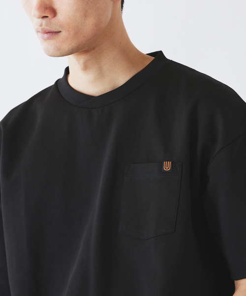 UNIVERSAL OVERALL(ユニバーサルオーバーオール)の「UNIVERSAL OVERALL 別注 ブラックラベル ポンチTシャツ(Tシャツ/カットソー・メンズ・チャコールグレー/ブラック/ホワイト・SMALL/MEDIUM/LARGE)」の6枚目の写真