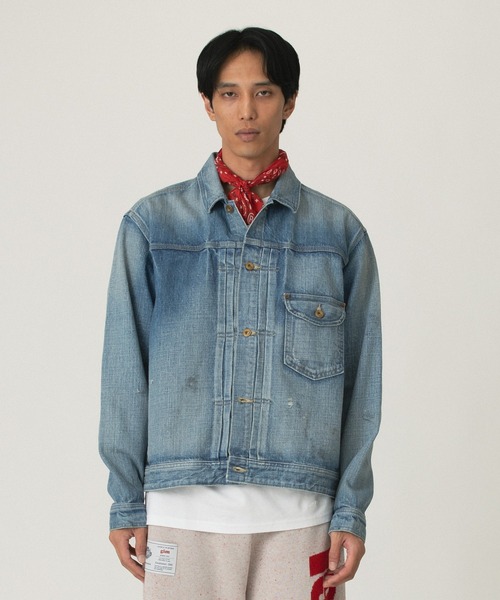 Lee(リー)の「Lee COWBOY JACKET LM1020-146(デニムジャケット・メンズ・ライトインディゴブルー・42)」の2枚目の写真