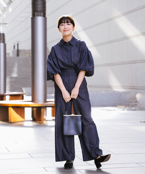 Sirin（シリン）の「≪セットアップ可≫ ボリュームスリーブデニムシャツ（シャツ/ブラウス・レディース・ネイビー/ブルー・FREE）」の18枚目の写真