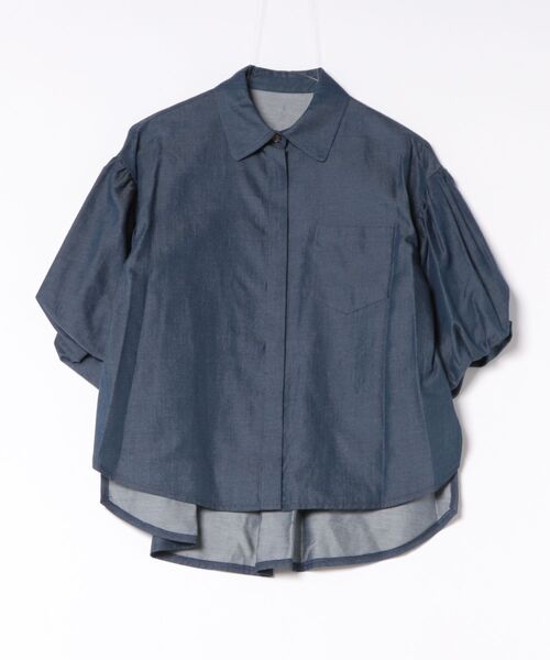 Sirin（シリン）の「≪セットアップ可≫ ボリュームスリーブデニムシャツ（シャツ/ブラウス・レディース・ネイビー/ブルー・FREE）」の21枚目の写真