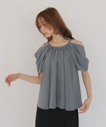 CLEIO | 【CLEIO】オフショルダードレープギャザーブラウス OFF-SHOULDER DRAPE GATHER BLOUSE(シャツ/ブラウス)