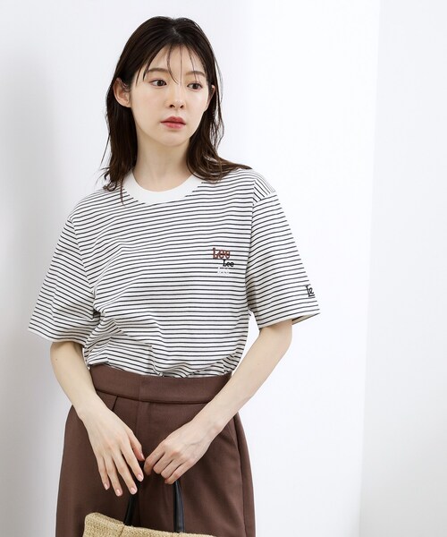 grove(グローブ)の「【Lee×grove別注カラーあり】MULTI LOGO H/S TEE(Tシャツ/カットソー・レディース・ホワイト系5/オフホワイト/サックスブルー/ネイビー・02/01)」の2枚目の写真