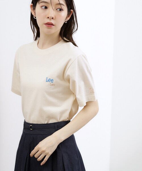grove(グローブ)の「【Lee×grove別注カラーあり】MULTI LOGO H/S TEE(Tシャツ/カットソー・レディース・ホワイト系5/オフホワイト/サックスブルー/ネイビー・02/01)」の5枚目の写真
