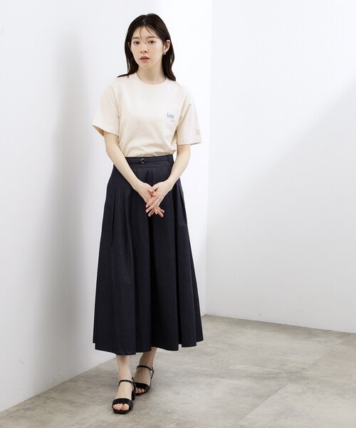 grove(グローブ)の「【Lee×grove別注カラーあり】MULTI LOGO H/S TEE(Tシャツ/カットソー・レディース・ホワイト系5/オフホワイト/サックスブルー/ネイビー・02/01)」の7枚目の写真