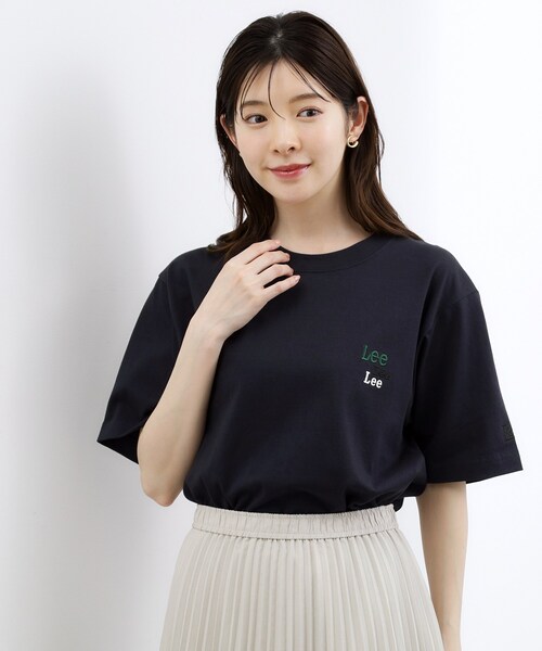 grove(グローブ)の「【Lee×grove別注カラーあり】MULTI LOGO H/S TEE(Tシャツ/カットソー・レディース・ホワイト系5/オフホワイト/サックスブルー/ネイビー・02/01)」の13枚目の写真