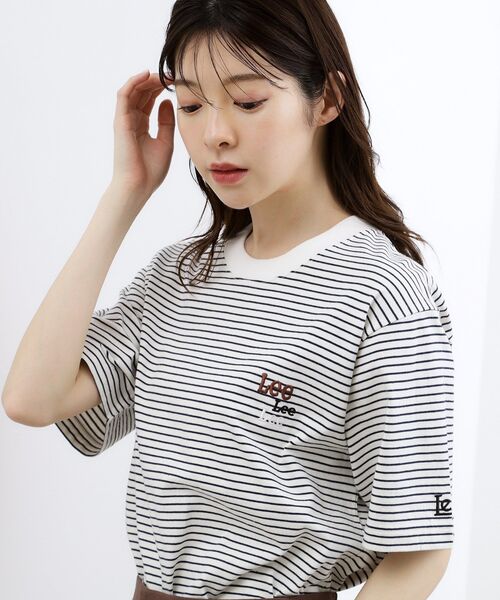 grove(グローブ)の「【Lee×grove別注カラーあり】MULTI LOGO H/S TEE(Tシャツ/カットソー・レディース・ホワイト系5/オフホワイト/サックスブルー/ネイビー・02/01)」の19枚目の写真