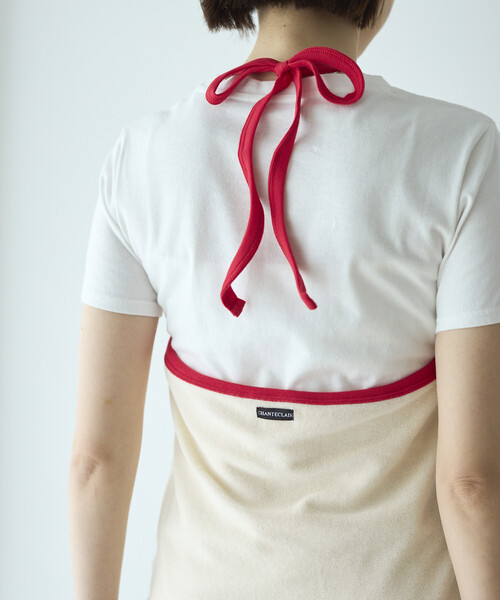 Firsthand（ファーストハンド）の「CHANTECLAIR × Firsthand/シャンテクレール 別注 Pile Holter Camisole Tops / パイル ホルターネック キャミソール トップ（キャミソール・レディース・ネイビー/オフホワイト・ONE SIZE）」の5枚目の写真