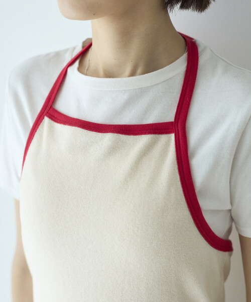 Firsthand（ファーストハンド）の「CHANTECLAIR × Firsthand/シャンテクレール 別注 Pile Holter Camisole Tops / パイル ホルターネック キャミソール トップ（キャミソール・レディース・ネイビー/オフホワイト・ONE SIZE）」の6枚目の写真