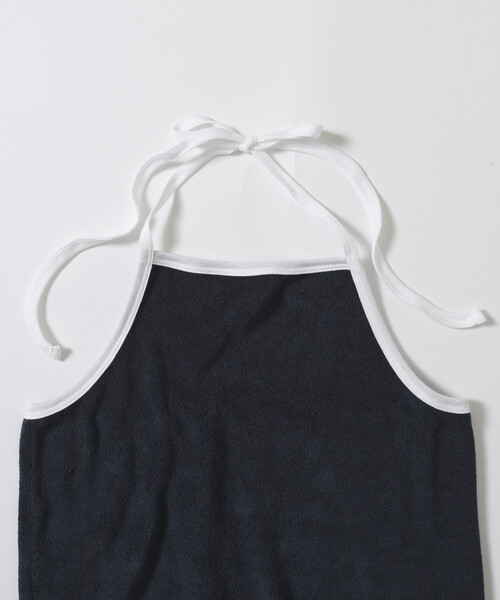 Firsthand(ファーストハンド)の「CHANTECLAIR × Firsthand/シャンテクレール 別注 Pile Holter Camisole Tops / パイル ホルターネック キャミソール トップ(キャミソール・レディース・ネイビー/オフホワイト・ONE SIZE)」の6枚目の写真