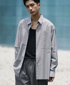 CLEL】Foil Print Trucker Design Denim Shirt / 箔プリント