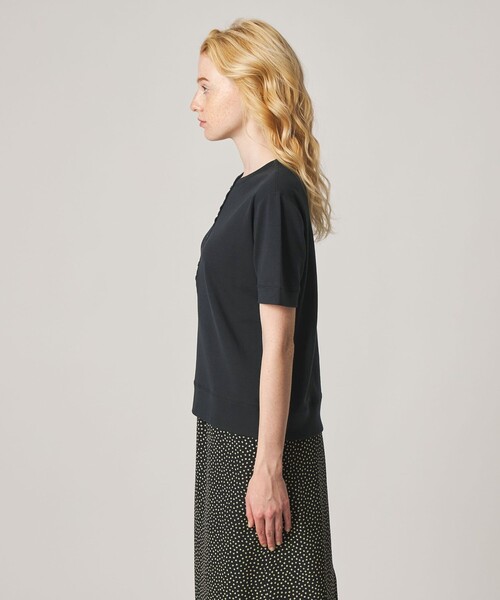 Steven Alan(スティーブンアラン)の「<Steven Alan>コットン ヘンリーネック ショートスリーブ プルオーバー(Tシャツ/カットソー・レディース・ブラック/オフホワイト・FREE)」の19枚目の写真
