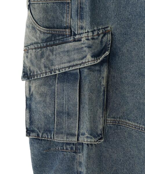 SIS（エスアイエス）の「SIS/エスアイエス/Washed Denim Wide Cargo Pants（カーゴパンツ・レディース・ブラック/ブルー・L/M）」の18枚目の写真