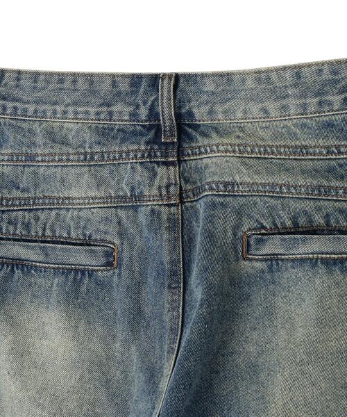 SIS（エスアイエス）の「SIS/エスアイエス/Washed Denim Wide Cargo Pants（カーゴパンツ・レディース・ブラック/ブルー・L/M）」の16枚目の写真