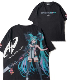 【P.N UNDERGROUND × RACING MIKU】バックプリント クルーネックTシャツ
