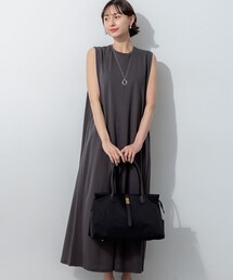 23区 S（ニジュウサンクチイサイサイズ）の「ツイストコットンプレーティング ノースリーブ ワンピース（ワンピース）」