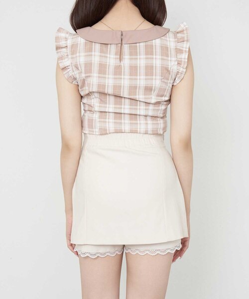 Belle Charme(ベルシャルム)の「【Belle Charme】Lace Layered Tight Skirt(スカート・レディース・ドット/ブラック/アイボリー・FREE)」の9枚目の写真