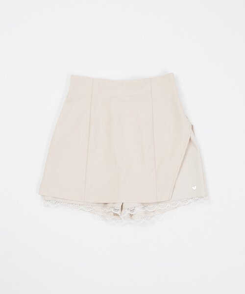 Belle Charme(ベルシャルム)の「【Belle Charme】Lace Layered Tight Skirt(スカート・レディース・ドット/ブラック/アイボリー・FREE)」の13枚目の写真